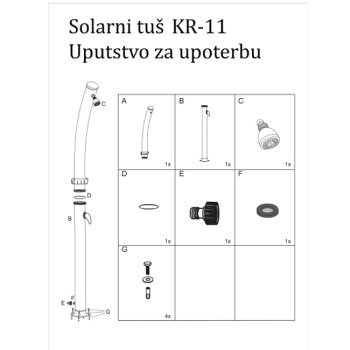 Solarni tuš 20l KR-11-2